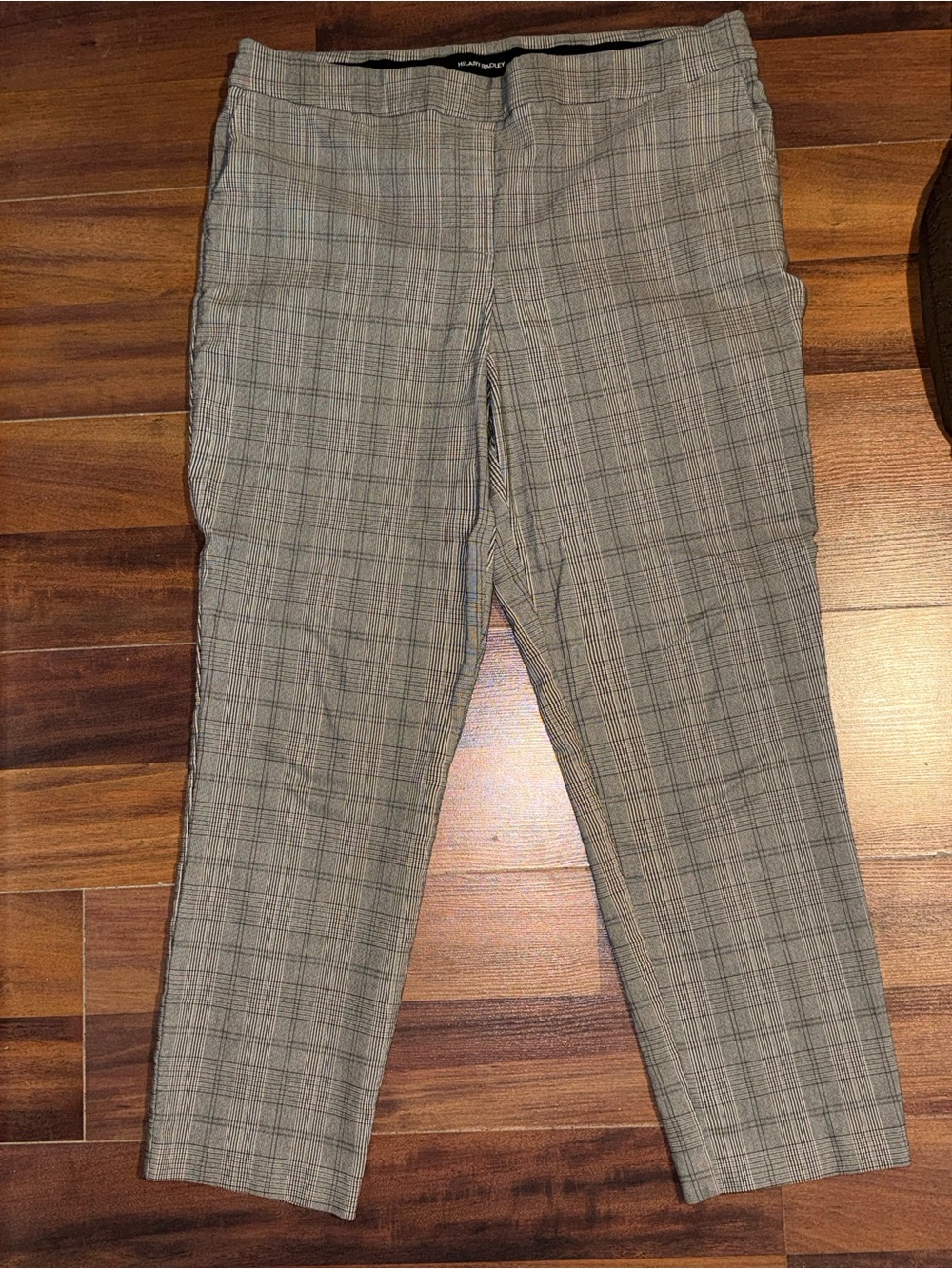 Hilary Radley Gray Plaid Women's Trousers